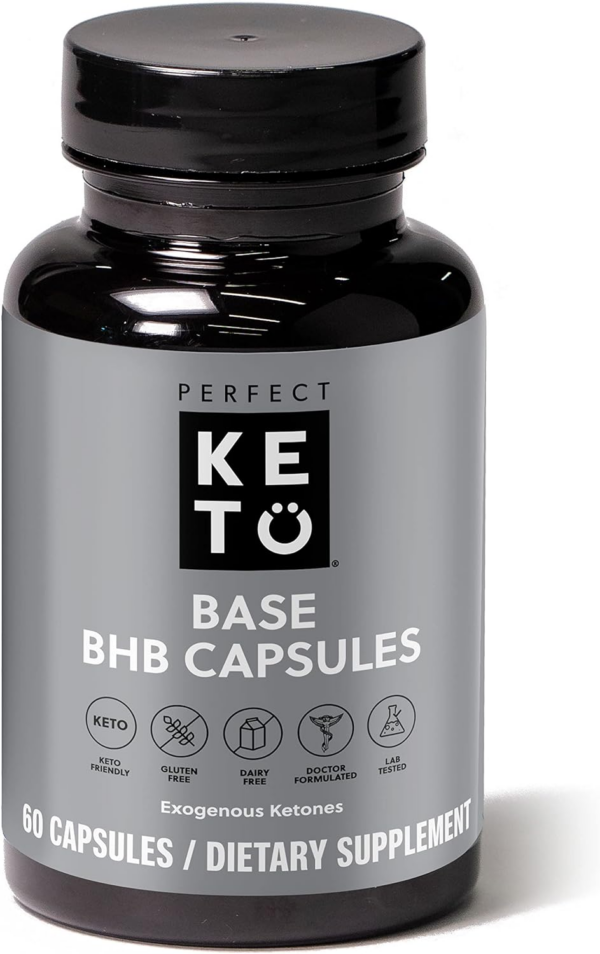 Keto BHB Exogenous Keto Capsules | Keto Pills for Ketogenic Diet Best to Support Weight Management & Energy, Focus and Ketosis Beta-Hydroxybutyrate BHB Salt Pills, 60 Count (Pack of 1)